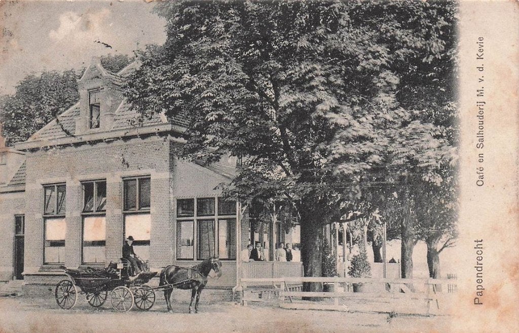 702-208-031 Papendrecht Cafe En Salhouderij M V D Kevie, Verzenden, Voor 1920, Zuid-Holland