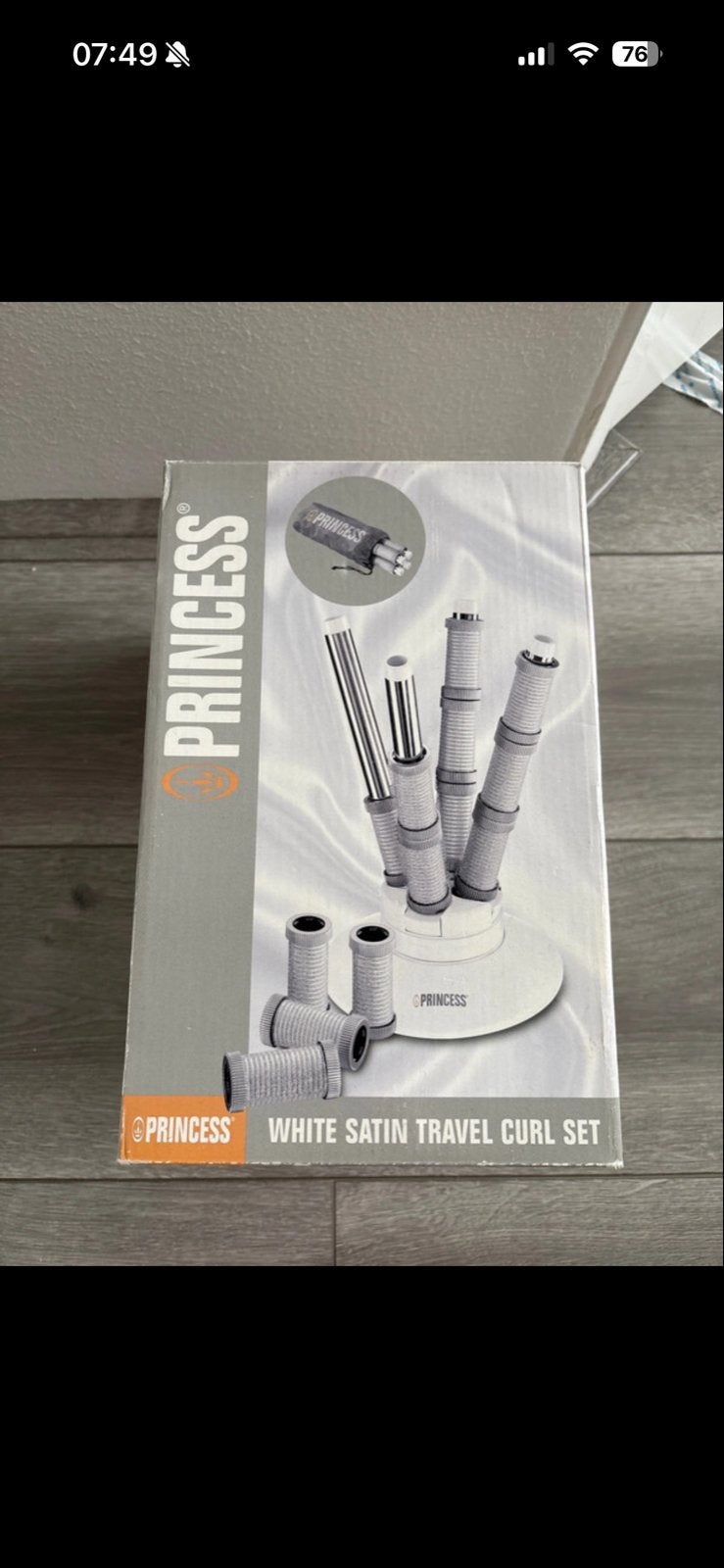 Princess Krulspelden Set - White Satin Travel Curl Set, Ophalen, Zo goed als nieuw, Haarverzorging