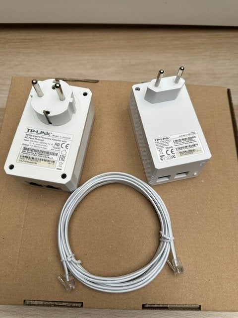 TP-Link AV500 Powerline WiFi Extender Set + Kabel, Ophalen of Verzenden, Zo goed als nieuw, Tp link