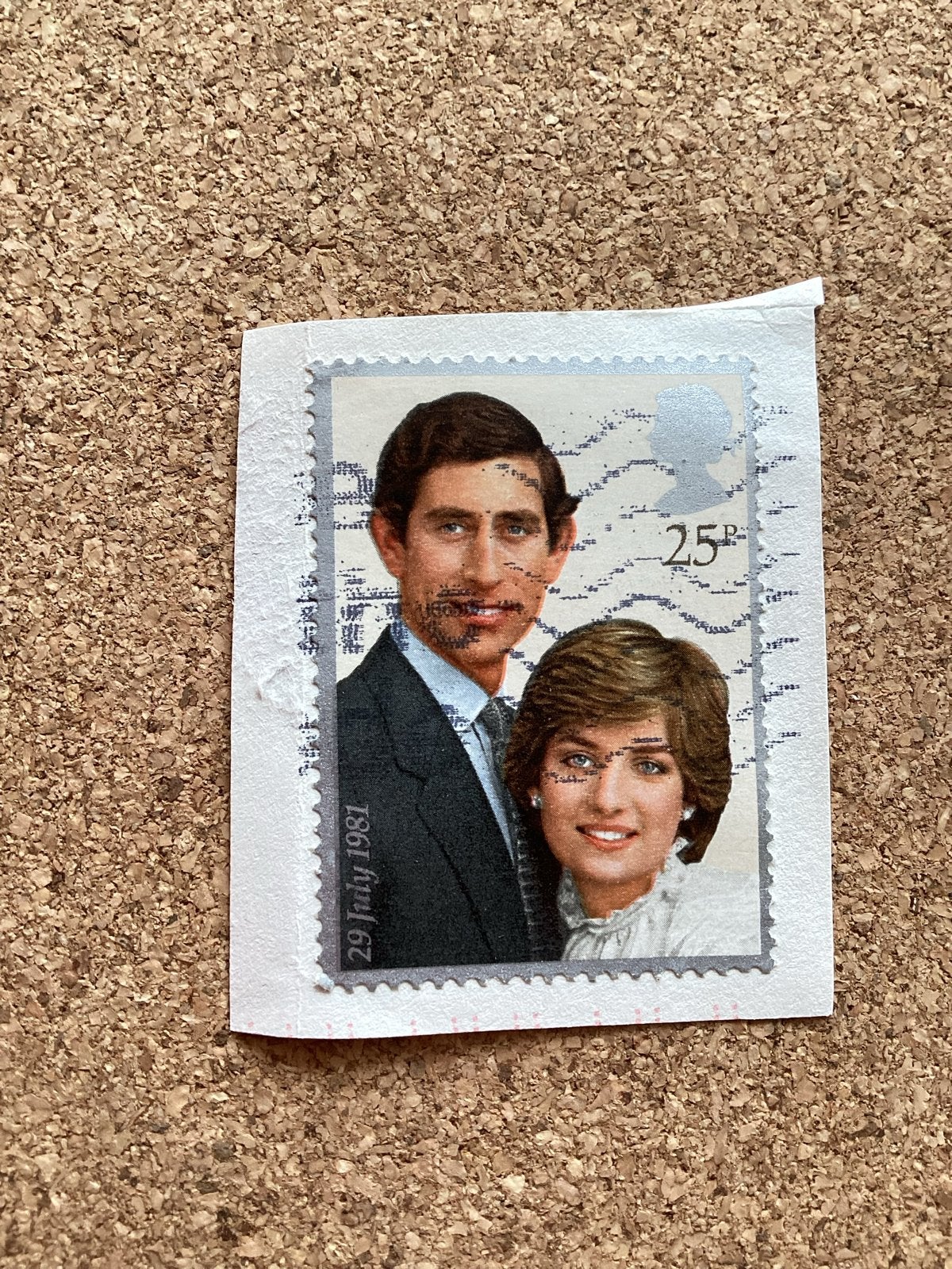 Postzegel Charles & Diana 29 juli 1981 - Gestempeld, Ophalen of Verzenden, Gestempeld