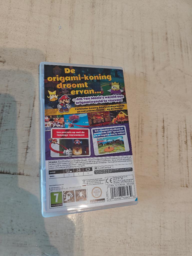 Paper Mario: The Origami King (Nintendo Switch) compleet, Spelcomputers en Games, Avontuur en Actie, 1 speler, Ophalen of Verzenden