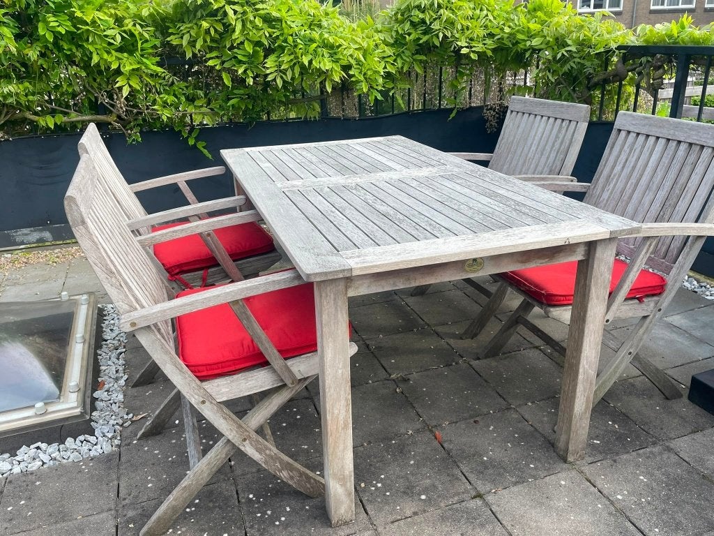 Tuinset teak Barlow Tyrie, Ophalen, 4 zitplaatsen, Gebruikt, Teakhout