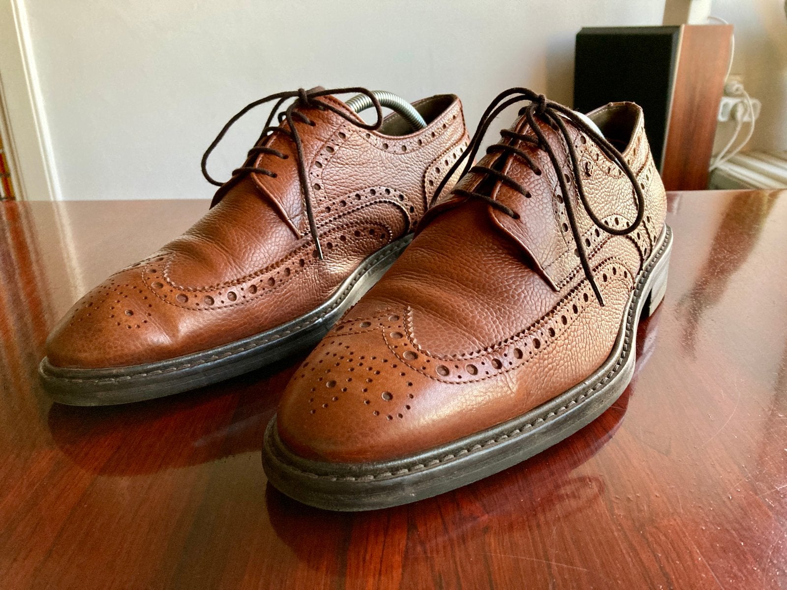 Van Bommel, Brogues Cognac UK10,5 45 Greve Avang Lier, Verzenden, Gedragen, Bruin
