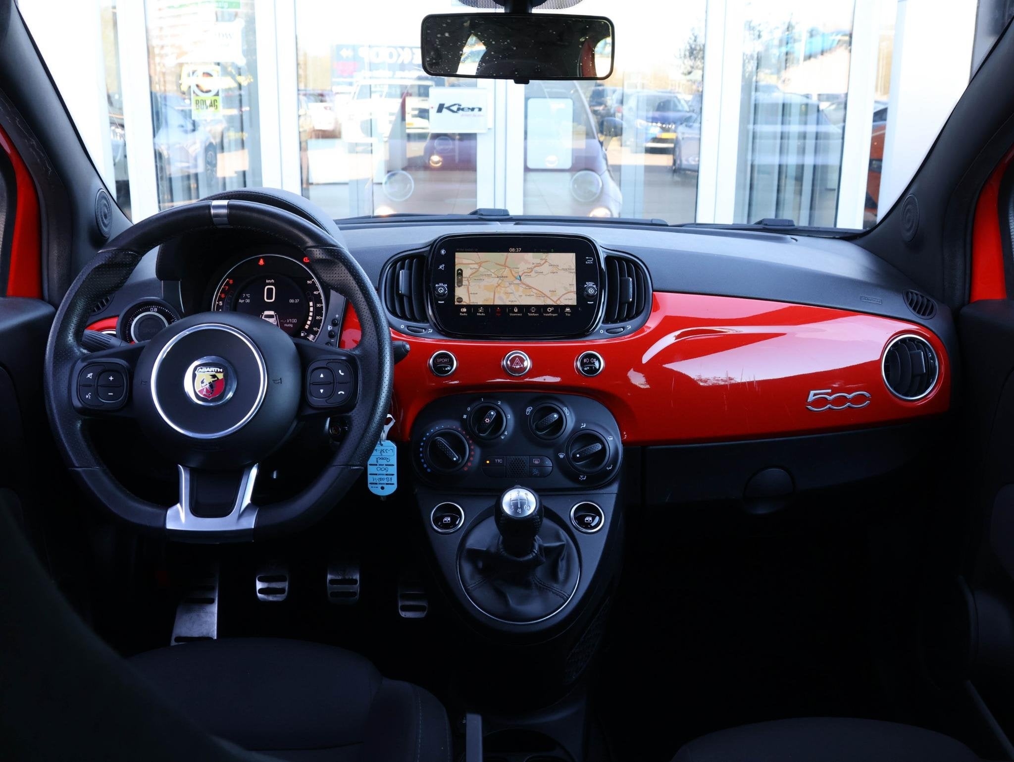 Fiat 500 1.4 T-Jet Abarth 595 | Apple Carplay | Navi | Sport, Auto's, Voorwielaandrijving, 145 pk, Stof, Euro 6