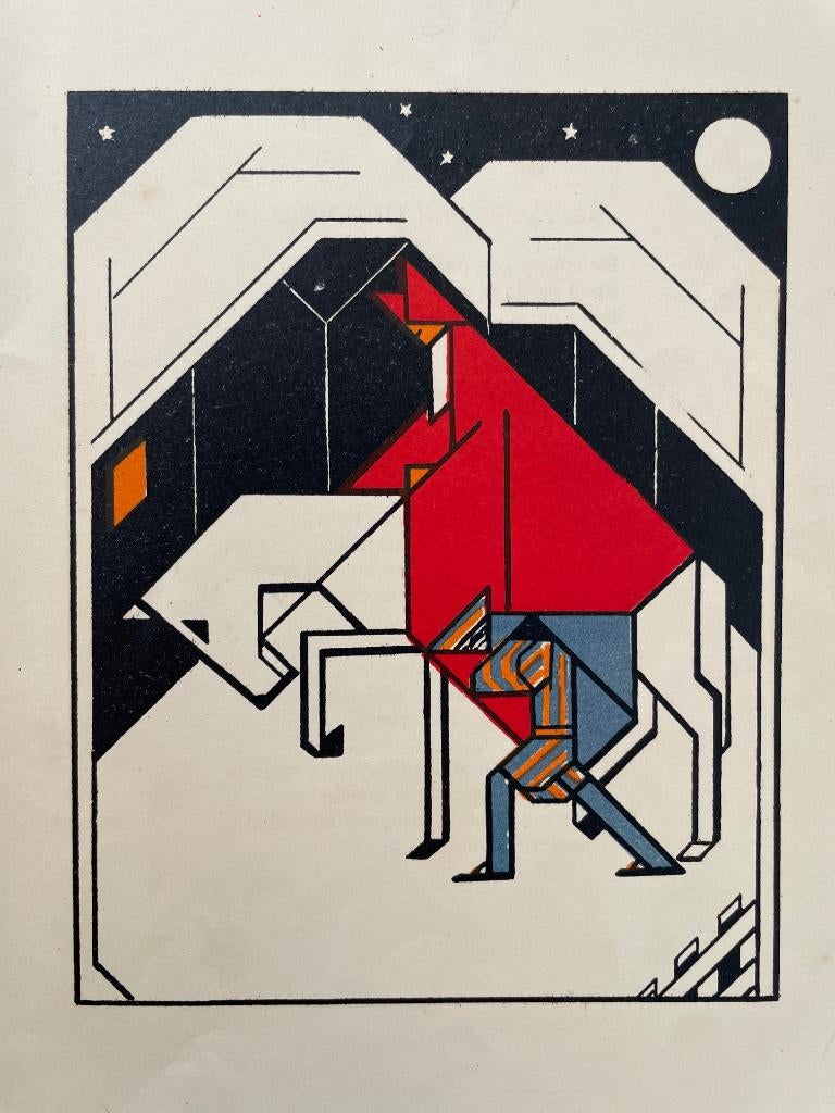 Lou Loeber, Gouden Vlinders, originele litho uit 1927. Nr.18, Antiek en Kunst, Ophalen of Verzenden