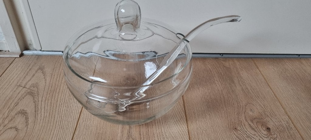 Glazen schaal  korenaar met lepel, Ophalen of Verzenden