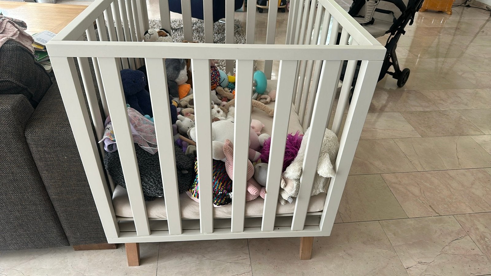 Wit houten Quax box  met matras, Ophalen of Verzenden, Gebruikt, Ledikant