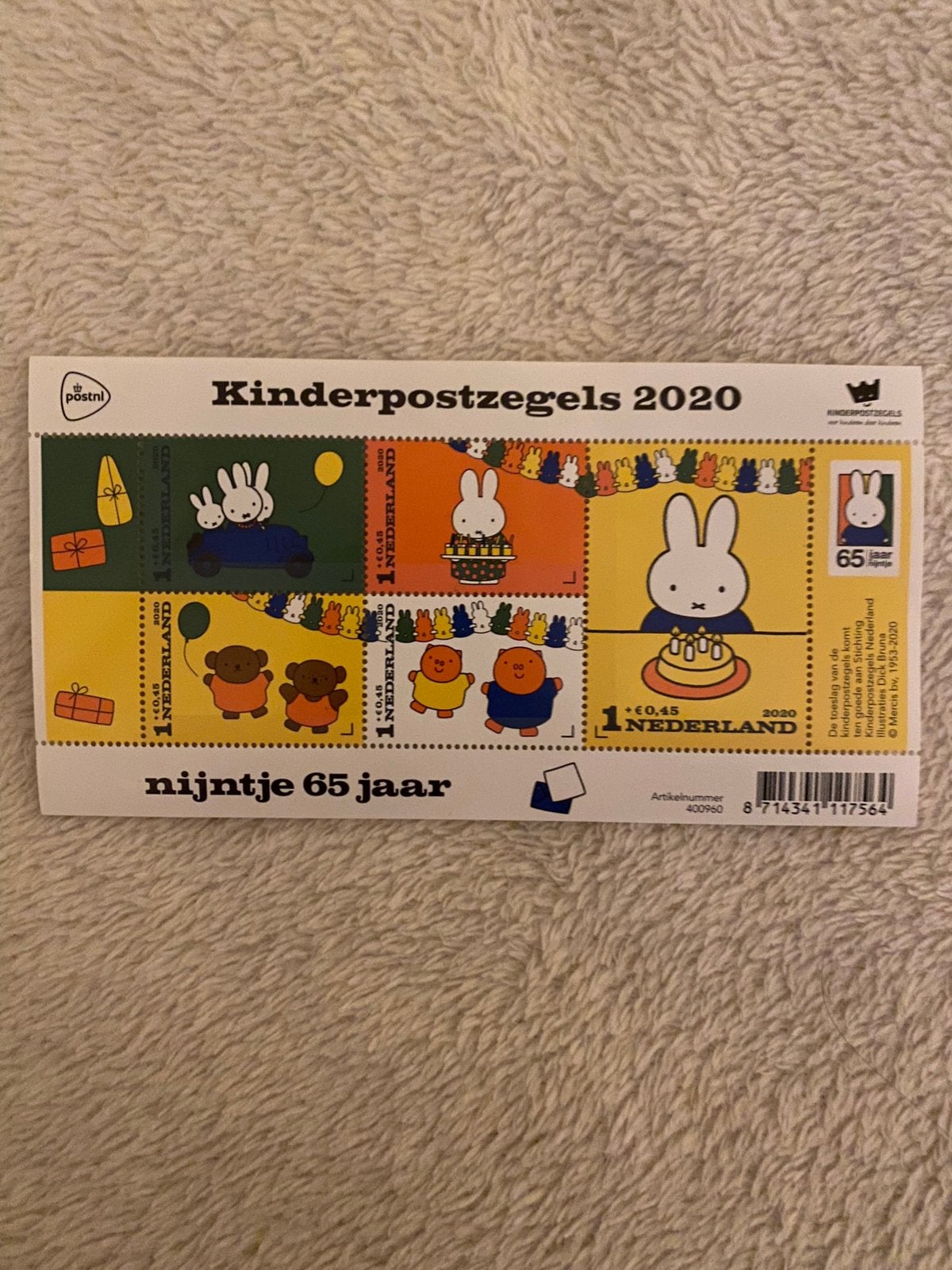 NIJNTJE 65-jarig jubileum postzegels, nieuw!, Postzegels en Munten, Postzegels | Nederland, Ophalen of Verzenden, Na 1940