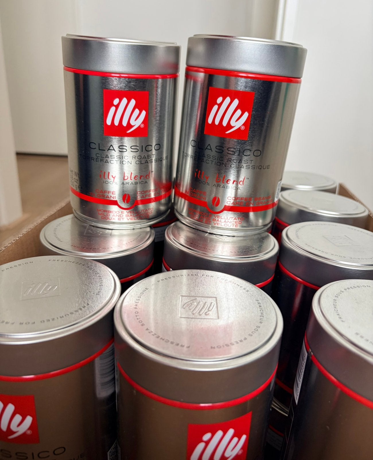 Lege en schone Illy blikken 60 stuks, Verzamelen, Blikken, Ophalen of Verzenden, Zo goed als nieuw, Overige