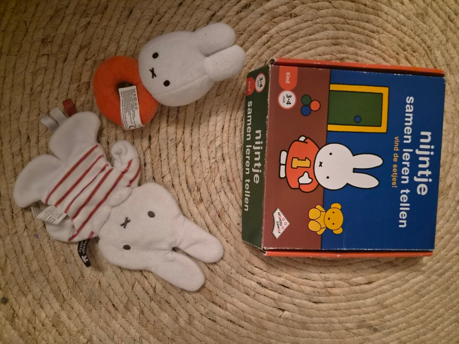 Nijntje pakket: Tellen met Nijntje, rammelaar, knisperdoekj, Ophalen of Verzenden, Gebruikt, Rammelaar, Met geluid