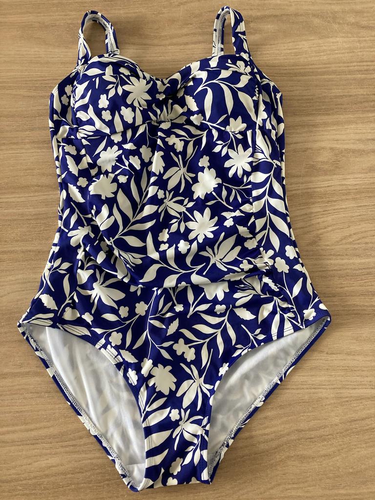 HEMA Badpak maat L (paars/wit), Kleding | Dames, Ophalen of Verzenden, Zo goed als nieuw, Paars, Badpak