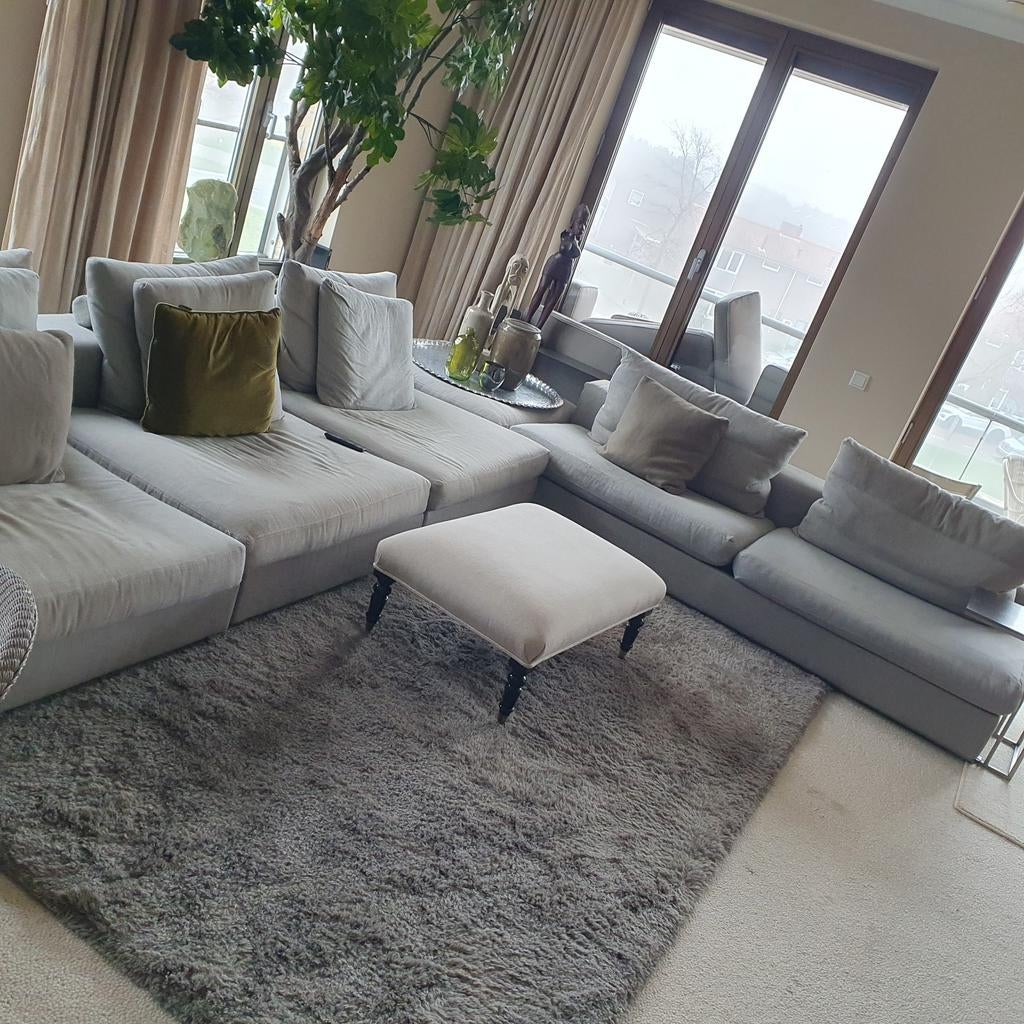 Minotti Flexform Zithoek - Modulaire Hoekbank, Huis en Inrichting, Ophalen of Verzenden, Zo goed als nieuw, Stof, Modern, Design, Comfortabel