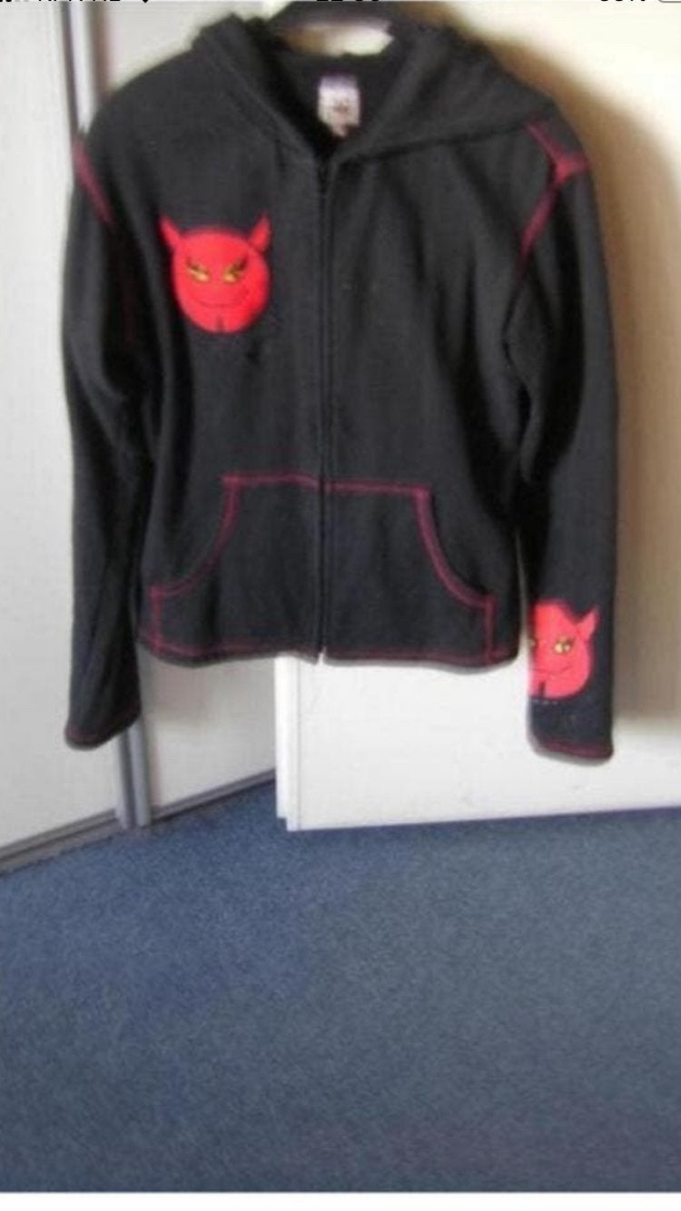 Zwart vest met puntmuts. maat S/M ( STUKA), Maat 38/40 (M), Zwart, Ophalen of Verzenden, Gedragen