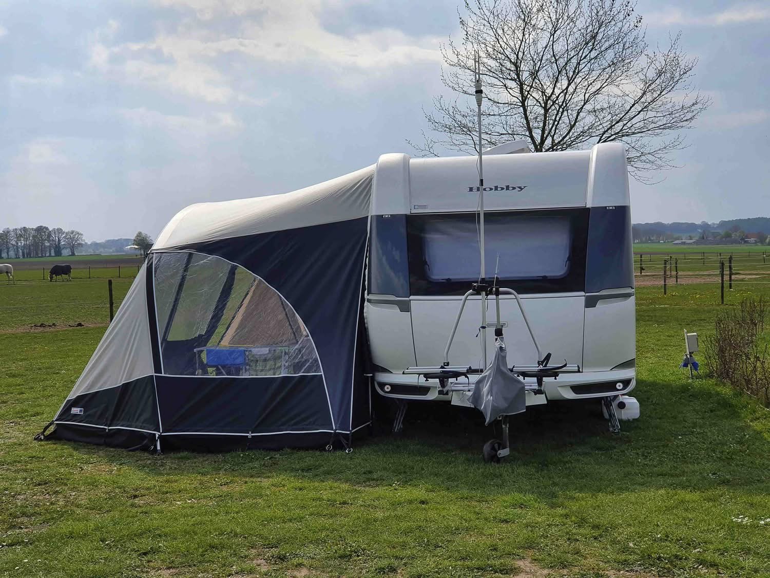 Unico Verona Carbon grey incl voorscherm mt 12, Caravans en Kamperen, Voortenten en Luifels, Ophalen, Gebruikt