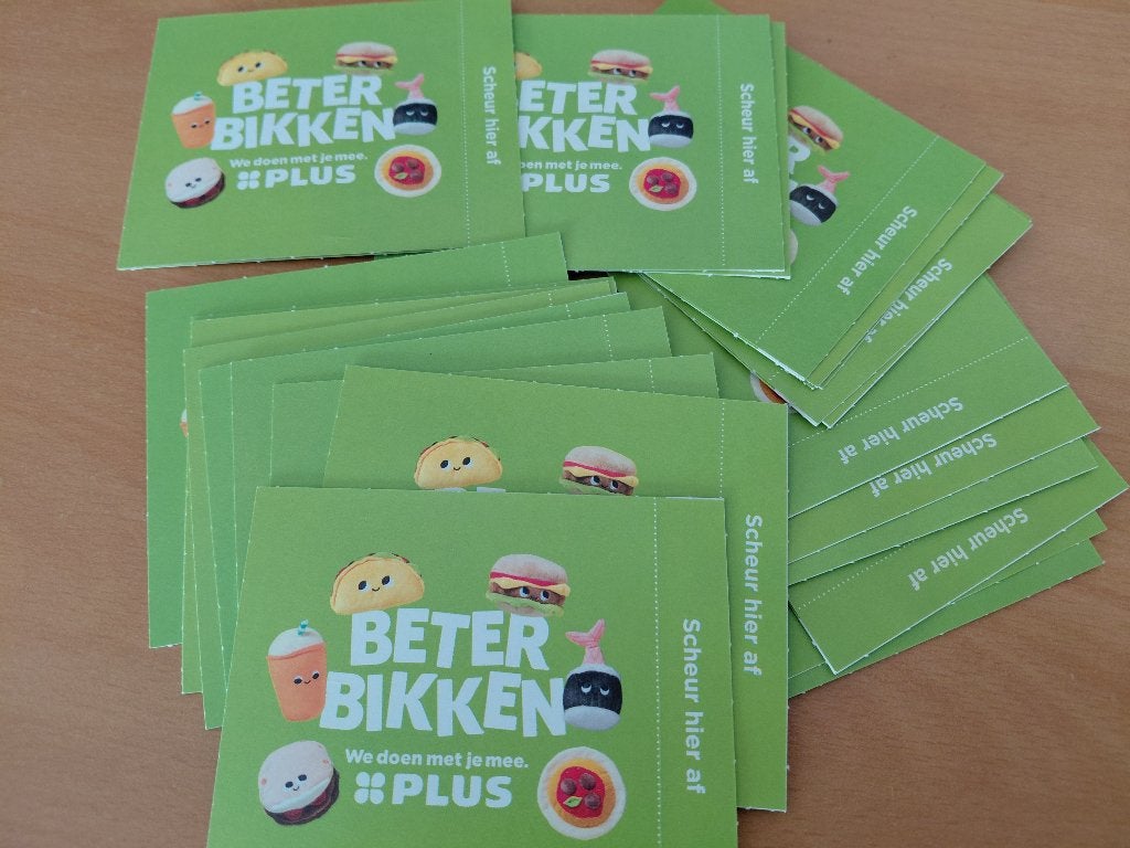 24 dichte pakjes Beter Bikken Plus supermarkt, Verzamelen, Plus, Ophalen of Verzenden