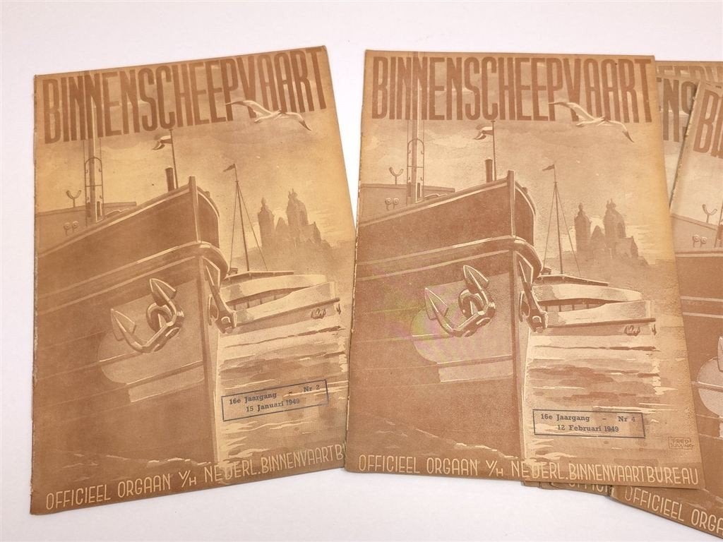 Binnenscheepvaart — Oude Tijdschriften uit 1949, Ophalen of Verzenden, Gelezen