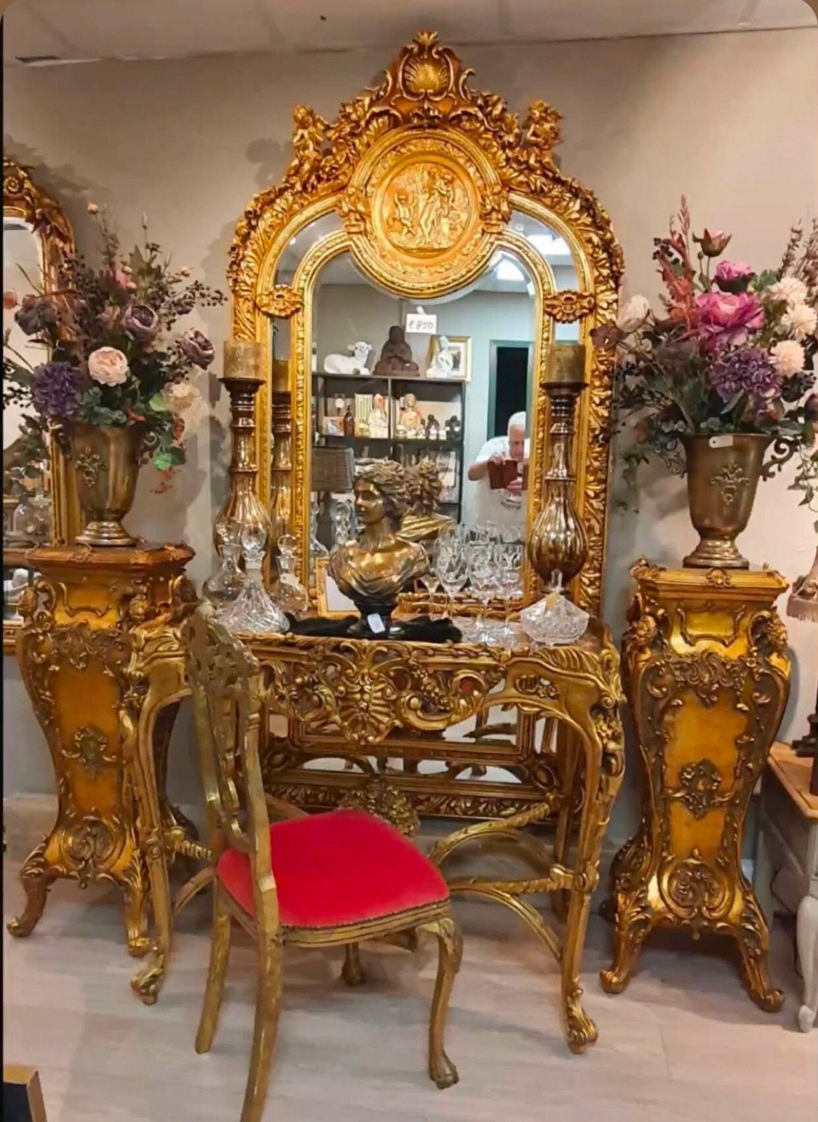 Baroque spiegel XXL, Huis en Inrichting, Woonaccessoires | Spiegels, Nieuw, Ophalen of Verzenden, Minder dan 100 cm, Rechthoekig