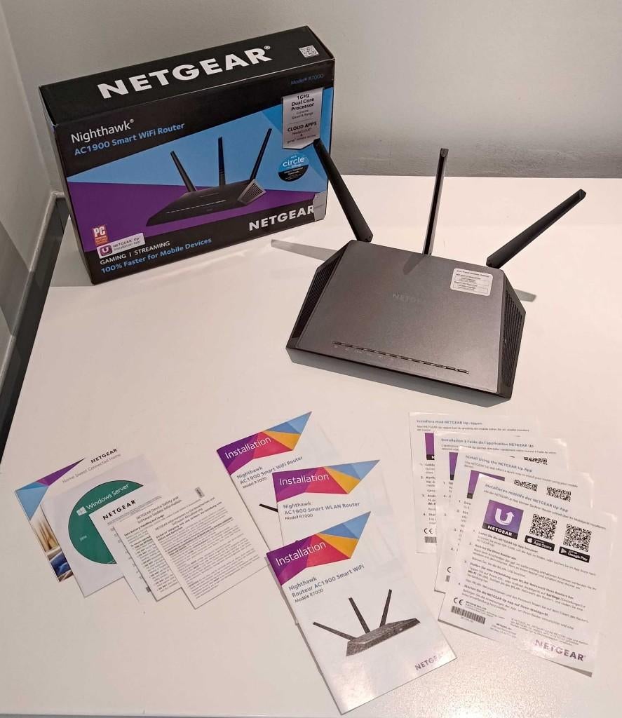 Netgear Nighthawk R7000 - AC1900 Smart WiFi Router, Computers en Software, Routers en Modems, Ophalen, Zo goed als nieuw, Router
