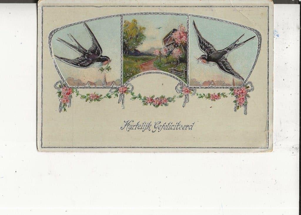 Monster Havenstraat Pensionaat St Jozef Hart.Gefeliciteerd, Ophalen of Verzenden, Voor 1920, Gelopen, Zuid-Holland