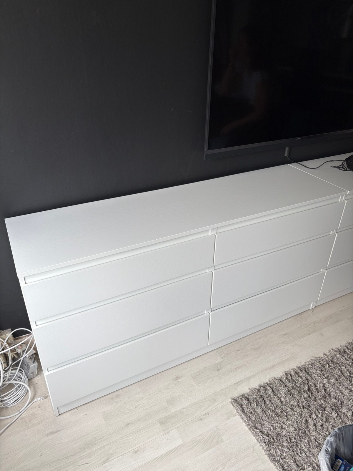 Ikea ladekast Kullen wit, Ophalen, 100 tot 150 cm, Zo goed als nieuw, 3 of 4 laden