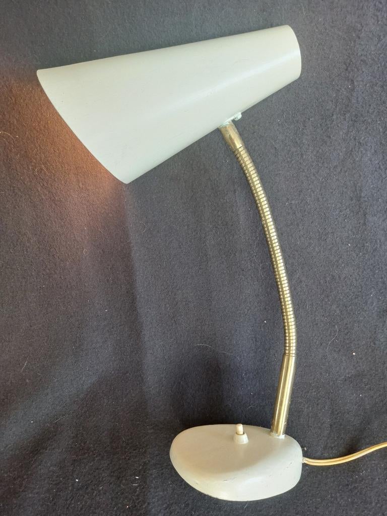 Vintage Sis bureaulamp met flexibele arm, Gebruikt, 50 tot 75 cm, Overige materialen, Vintage, Retro, Mid-century