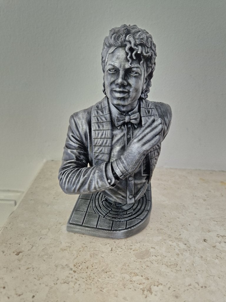 Nieuwe buste Michael Jackson Billie Jean in zilver of brons, Ophalen of Verzenden, Nieuw, Pop, Beeldje of Miniatuur
