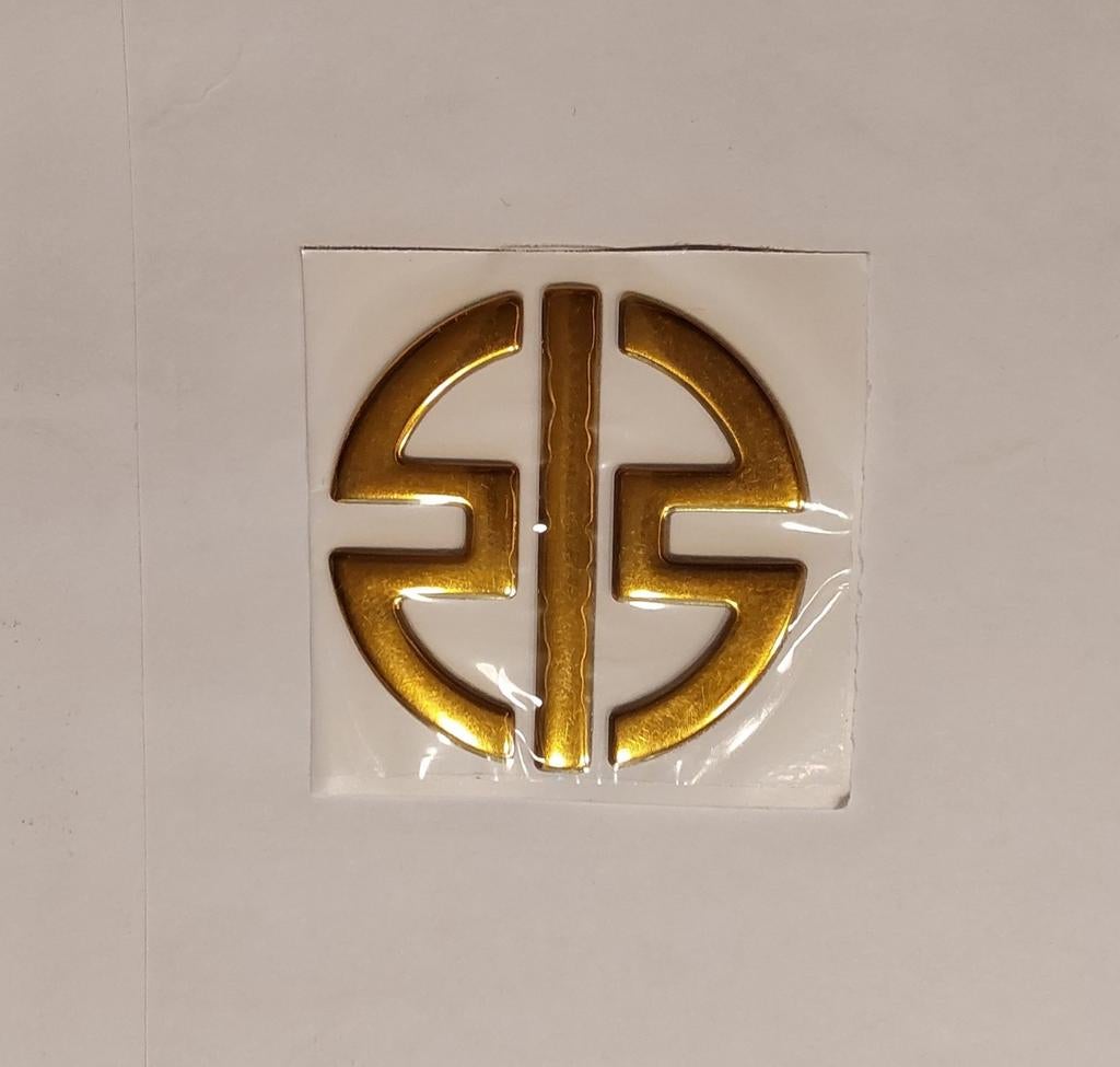 Kawasaki River Mark logo, goud, zelfklevend, rivermark, Ophalen of Verzenden