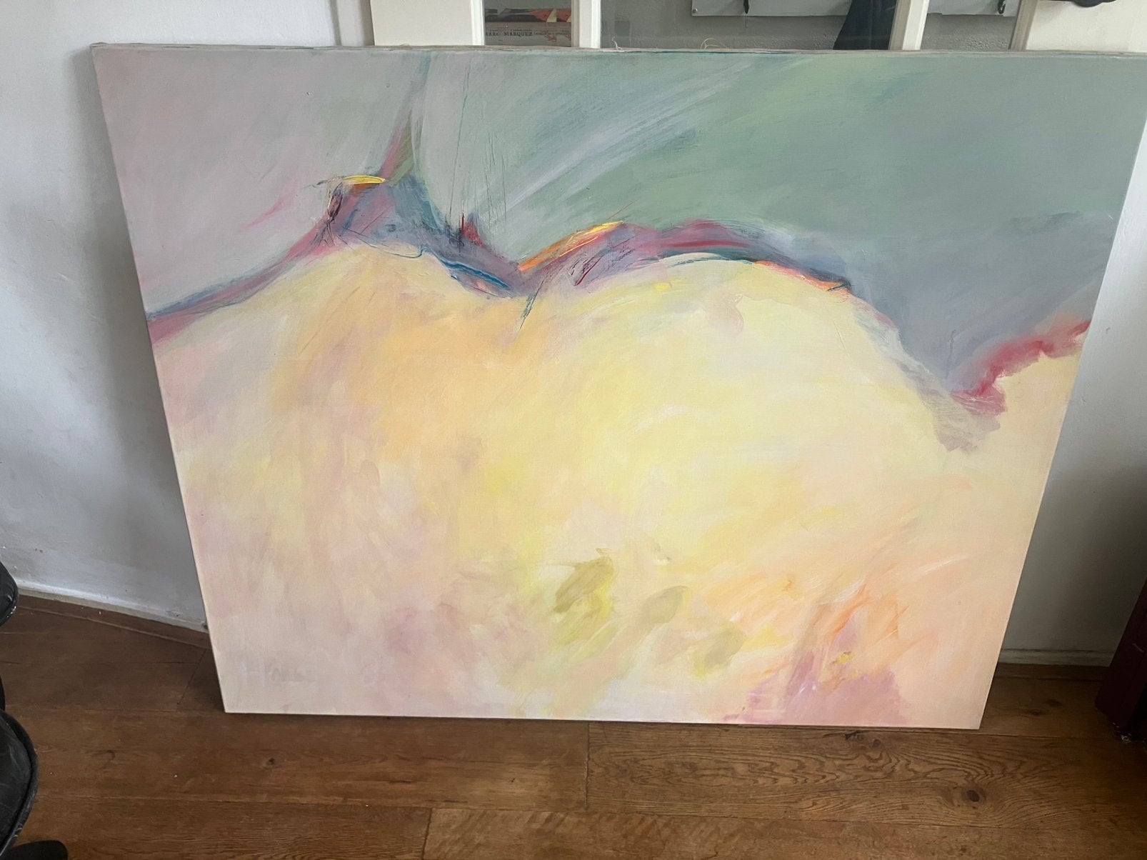 Schilderij/doek, acryl/linnen 120x100, Antiek en Kunst, Kunst | Schilderijen | Abstract, Ophalen