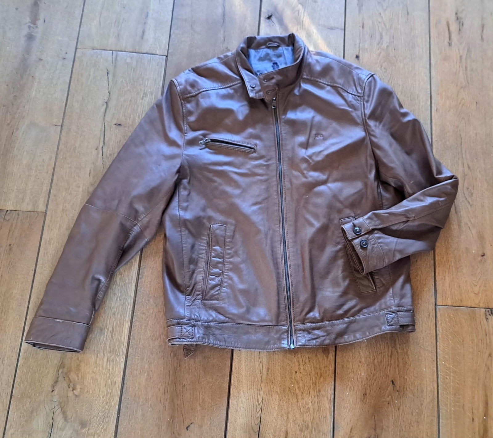McGregor Gibson Leather Jacket - Bruin Leren Jas, Maat 52/54 (L), Bruin, McGregor, Ophalen of Verzenden