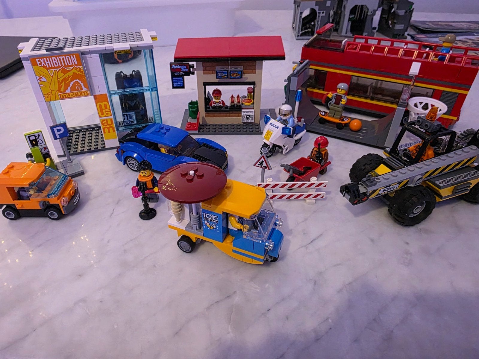 Partij Lego City Auto's, Vliegtuigen, Jacht. Lees info!, Lego, Ophalen of Verzenden, Complete set, City