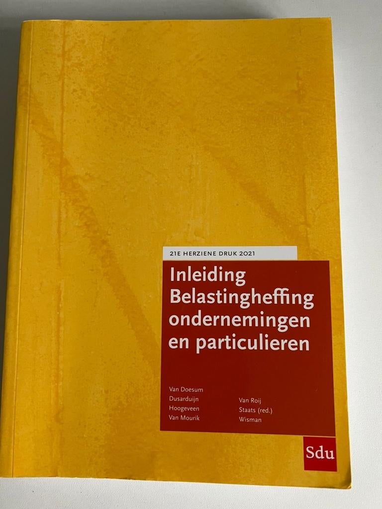 Inleiding belastingheffing ondernemingen en particulieren, Boeken, Studieboeken en Cursussen, Ophalen of Verzenden, Beta, Zo goed als nieuw