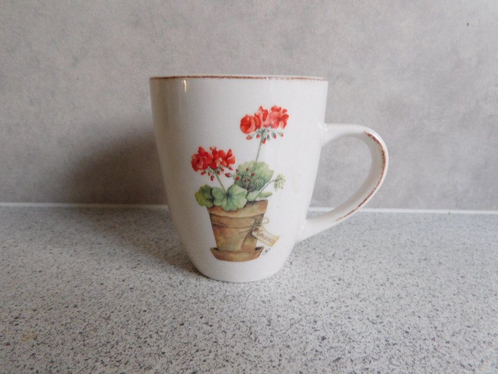 Mok Geranium JET by ter Steege - 9x7,5 cm, Keramiek, Zo goed als nieuw, Overige stijlen, Jet by Ter Steege