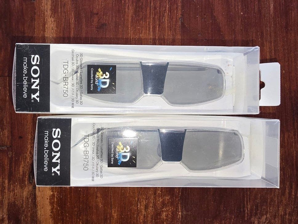 Sony TDG-BR750 3D Brillen (2 stuks), Ophalen of Verzenden, Zo goed als nieuw