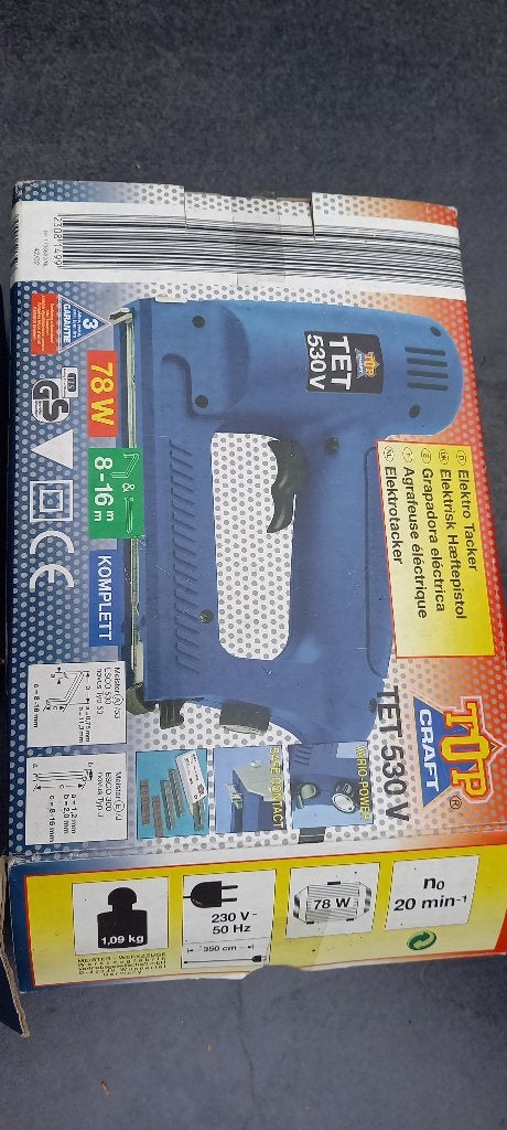 Tacker/elektrisch nietmachine merk Topcraft 530v, Ophalen, Zo goed als nieuw, Tacker/nietmachine, Overige merken