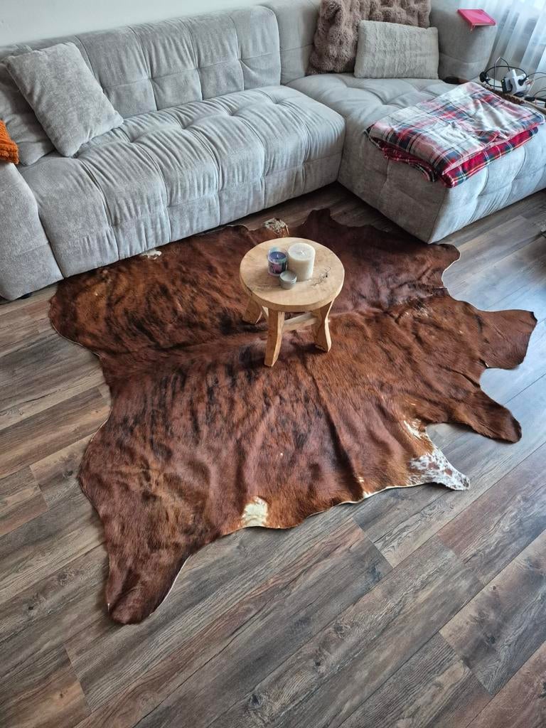 Ikea Koldby koeienhuid kleed donkerbruin, Huis en Inrichting, Ophalen, Gebruikt, 150 tot 200 cm, 200 cm of meer