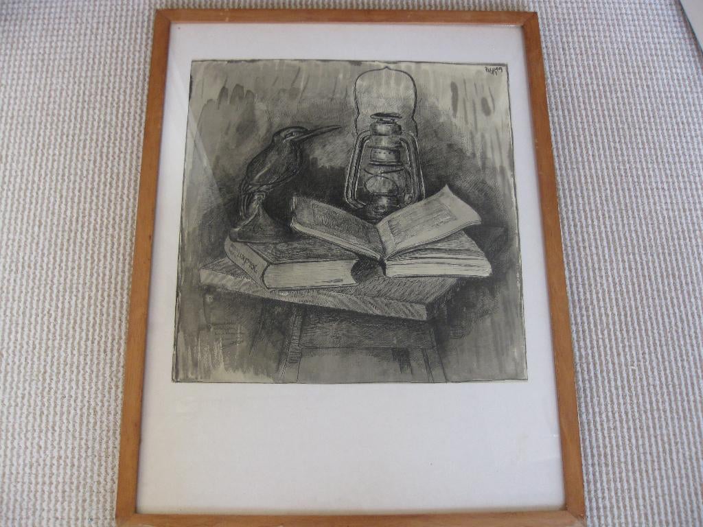 Phil Grisel ( 1923-2008). Pentekening/ aquarel. 1942., Ophalen of Verzenden