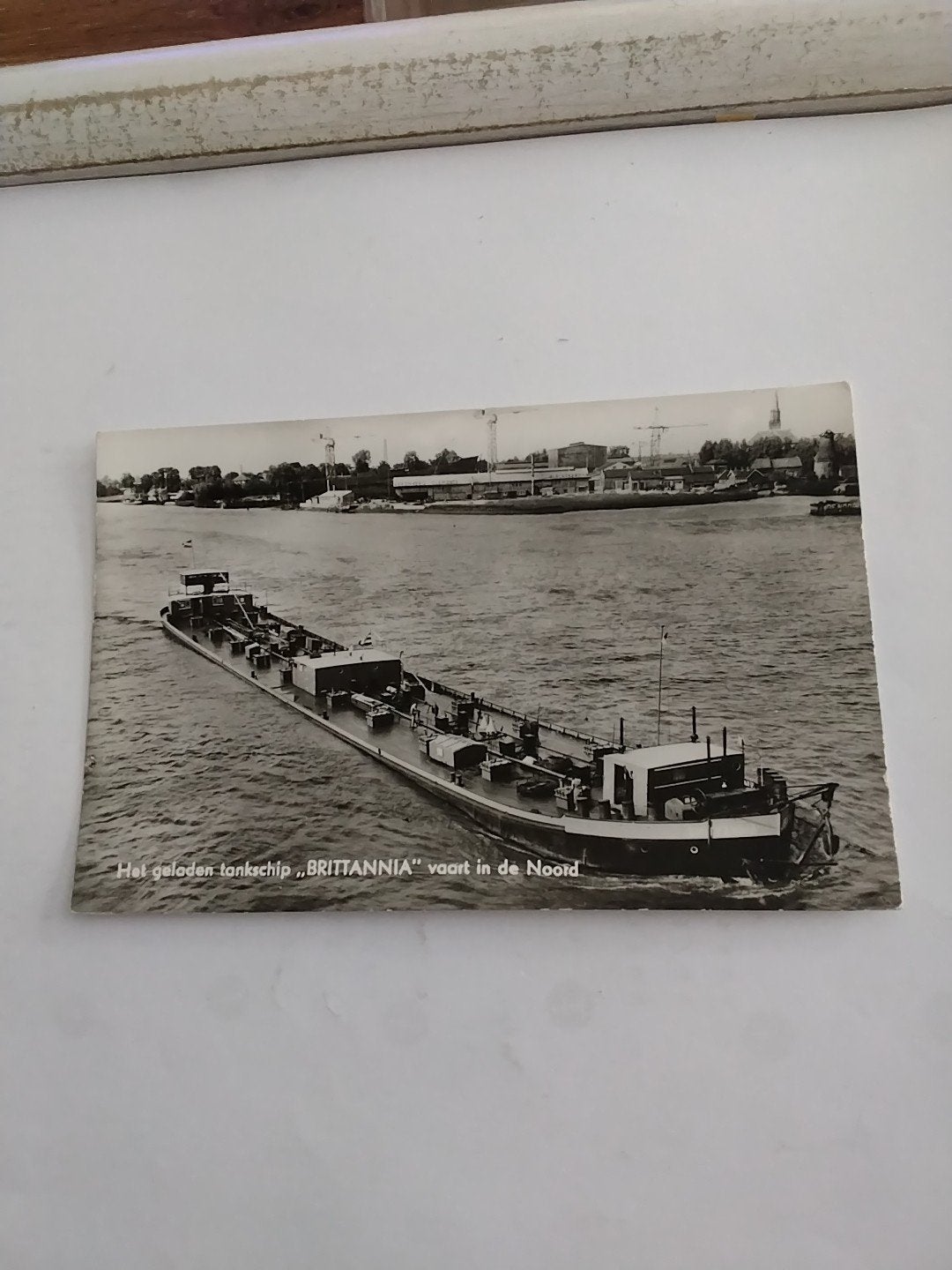 Oude ansichtkaart tankschip "BRITANNIA" Rotterdam, Ophalen of Verzenden, 1920 tot 1940, Ongelopen, Zuid-Holland