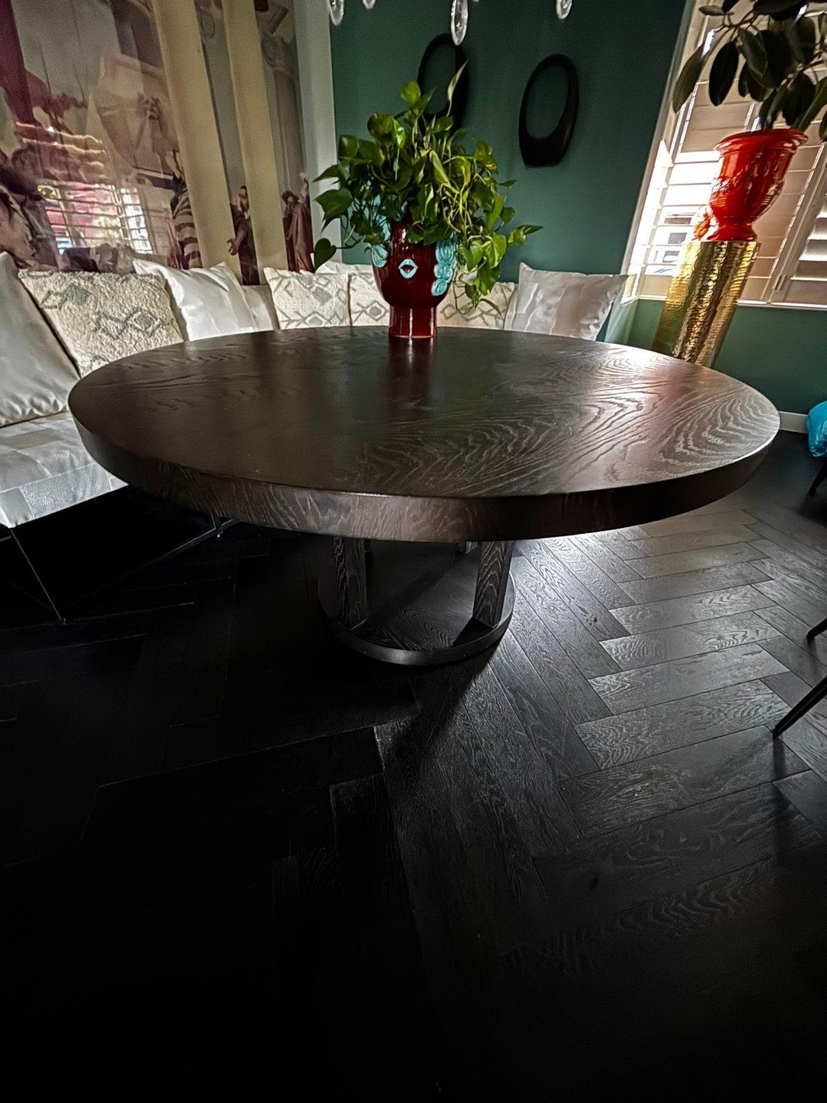 Eichholtz Drummond Dining tabel D150, Ophalen, Gebruikt, Vijf personen of meer, 100 tot 150 cm