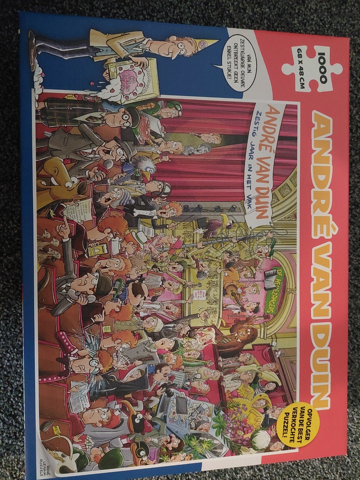 André van Duin 1000 stukjes legpuzzel - Zestig Jaar, Ophalen, 500 t/m 1500 stukjes, Gebruikt, Legpuzzel