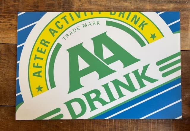 AA Drink - reclamebord kunststof -  38  25 cm, Ophalen of Verzenden, Reclamebord