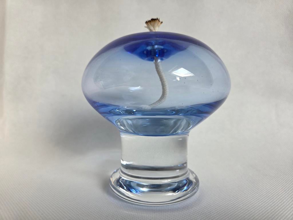 Art Vintage Glass Oil Lamp, Ophalen of Verzenden, Zo goed als nieuw, Figuurtje