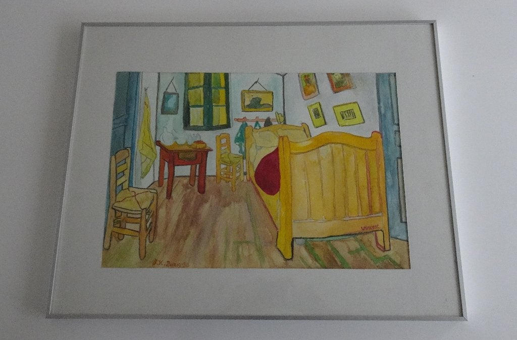 De Slaapkamer van Vincent Van Gogh Reproductie met Lijst, Ophalen