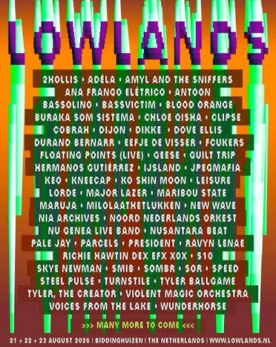 2x Lowlands 2026 21 augustus Uitverkocht, Twee personen, Augustus