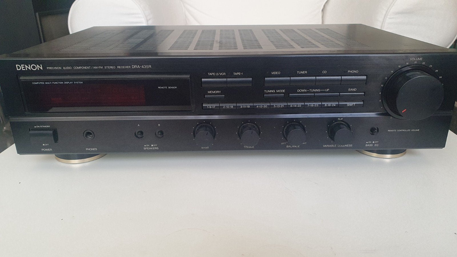 Denon DRA-435R Stereo Receiver - Vintage Versterker, Audio, Tv en Foto, Versterkers en Receivers, Ophalen, Denon