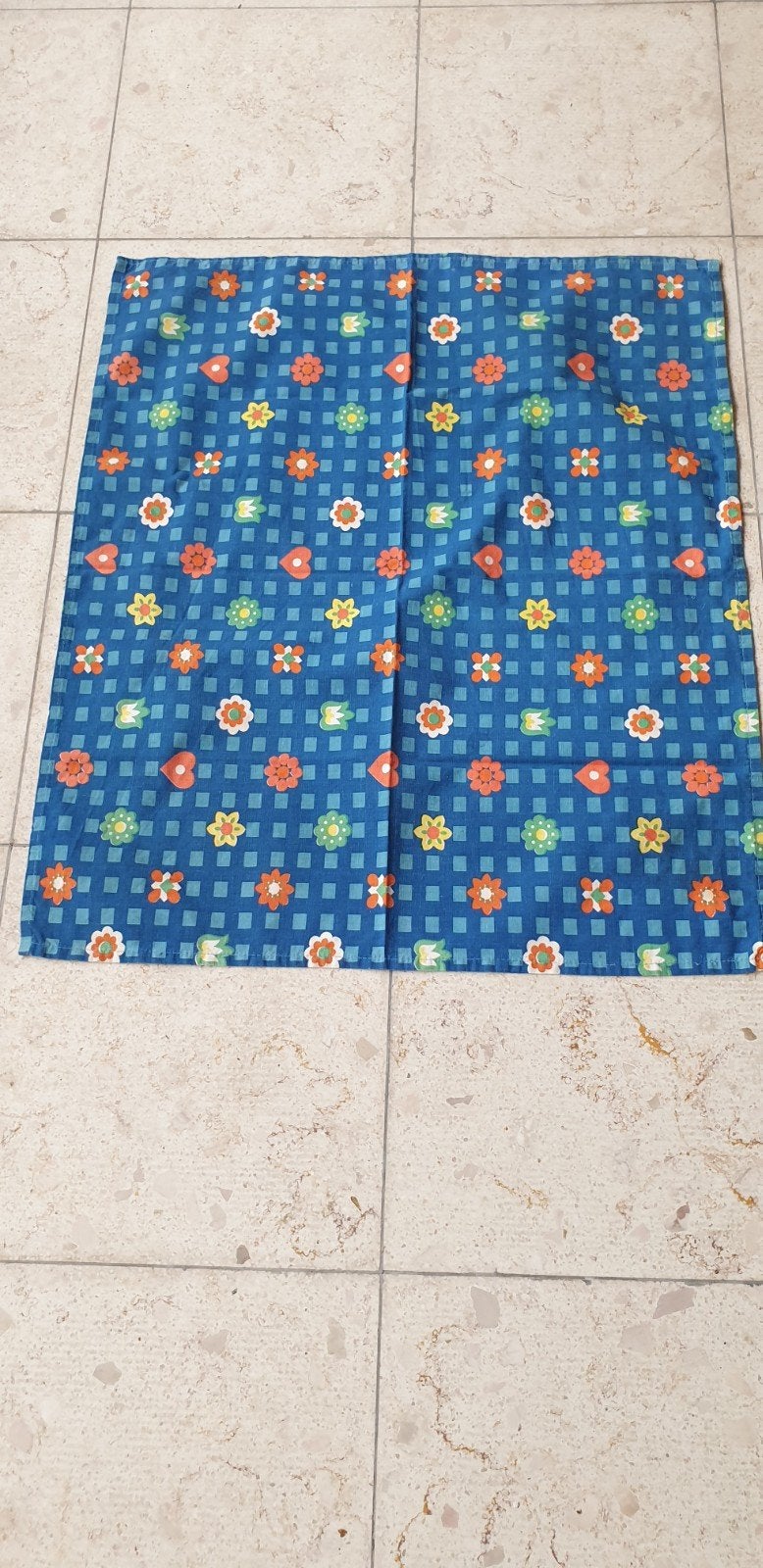 vintage stof lapje, Gebruikt, Meerkleurig, Ophalen of Verzenden, 30 tot 120 cm