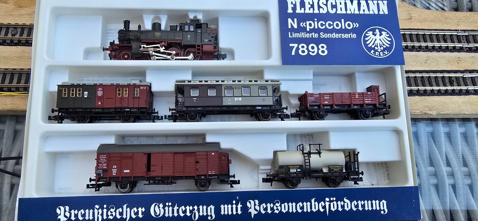 fleischmann 7898 KPEV Preussischer Güterzug top ovp, Gebruikt, Gelijkstroom, Fleischmann, Wagon