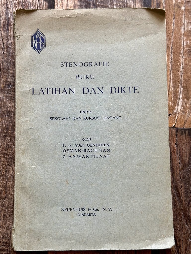 Uniek Indisch/Indonesisch Steno Studieboek (Bandung 1949), Ophalen of Verzenden, Diverse auteurs