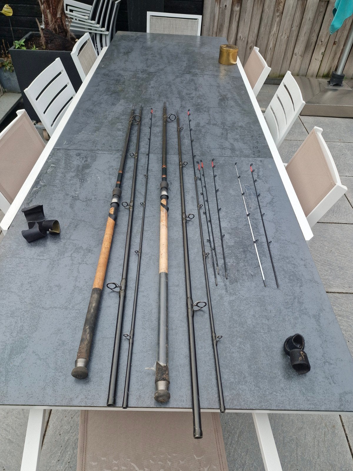 2 feederhengels shimanobeastmaster, Ophalen, Gebruikt, Werphengel