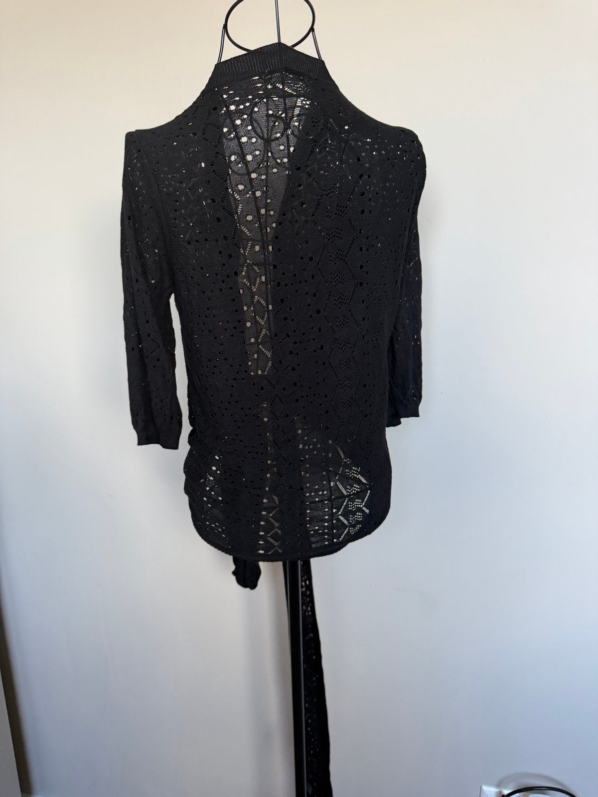 Zwart gebreid vest met strik - Maat XL, Ophalen of Verzenden, Maat 46/48 (XL) of groter, Zwart