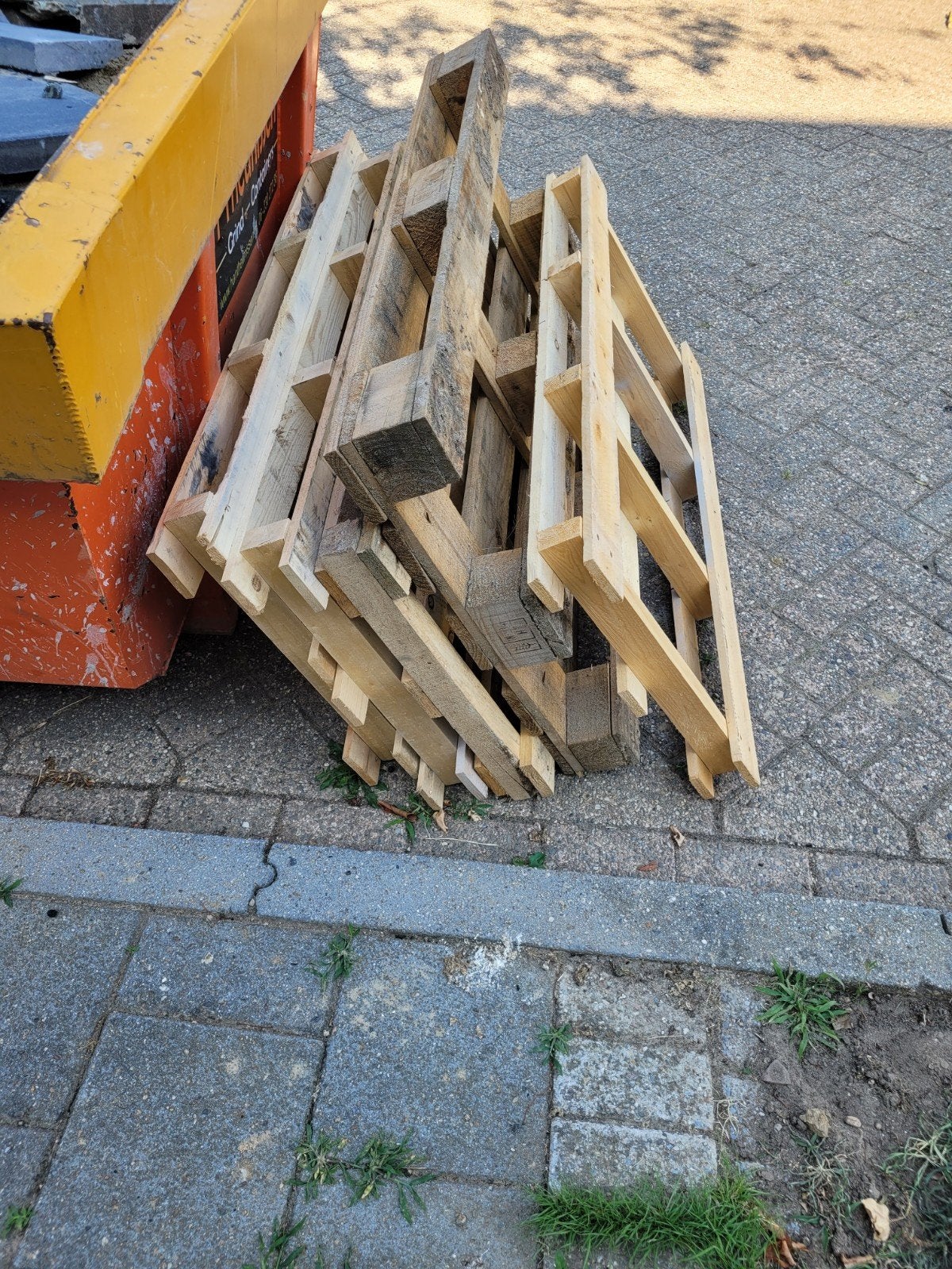 Gebruikte pallets - Diverse maten en houtsoorten, Doe-het-zelf en Verbouw, Hout en Planken, Ophalen, Gebruikt, 50 mm of meer, Pallet